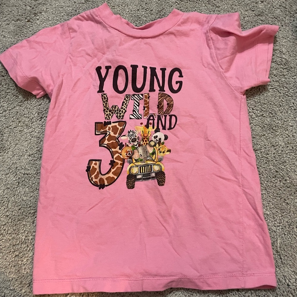 Pink Graphic T-Shirt with Jeep Design